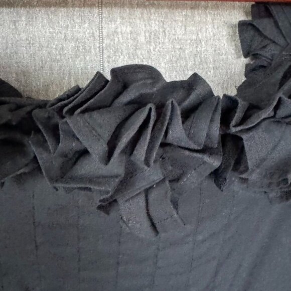 New York & Co Off The Shoulder 3-D Rosette Stretch Cotton Poplin Blouse Size L - Picture 4 of 14